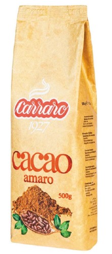 Какао Carraro  Bitter Cocoa Amaro чистое горькое, 500г