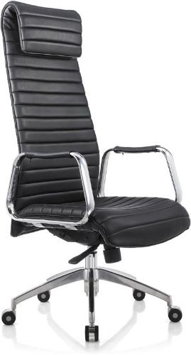 Кресло BN_Fc_Руководителя Echair-528 ML кожа черная, алюминий