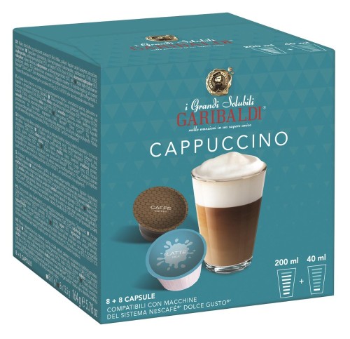 Кофе в капсулах Garibaldi Cappuccino (DG), 16шт/уп