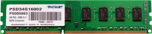 Модуль памяти Patriot DIMM DDR3 4Gb 1600Mhz CL11 PSD34G16002