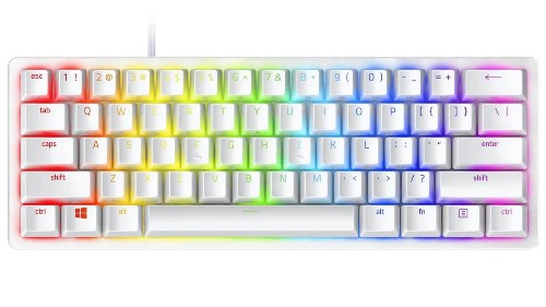 Проводная клавиатура Razer Huntsman Mini Mercury (Red Switch) - русская раскладка (RZ03-03392200-R3R1)