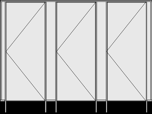 Перегородка сантехническая туалетная COMFORT 2700х1200х2000