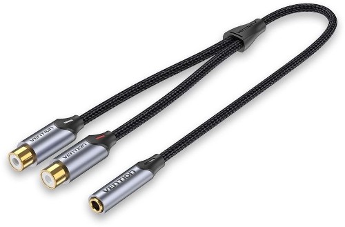 Переходник-разветвитель Vention гибкий Jack 3.5 mm F / 2RCA  F - 0.3м Vention BCOHY