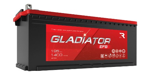 Аккумулятор GLADIATOR EFB 6СТ-195L(4) болт