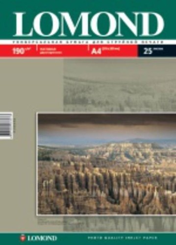 Фотобумага LOMOND Двусторонняя Матовая/Матовая A4/190/25л.