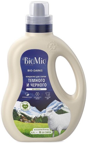 Гель для стирки BioMio BIO GEL LAUNDRY BLACKS&DARKS черн/темн ткан, 900 мл