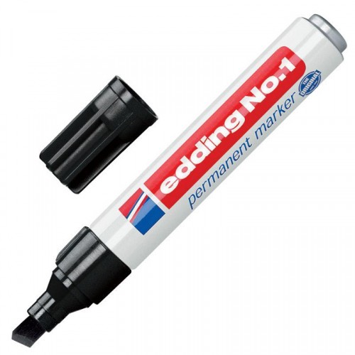 Перманентный маркер Edding E-1/1 черный (толщина линии 1-5мм) Перманентный маркер Edding E-1/1 черный (толщина линии 1-5мм)
