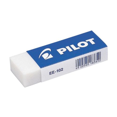 Ластик PILOT EE102/EE102N  винил,карт.держатель,цв.белый, Япония,61х22х12мм