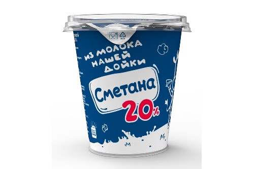 Сметана из молока Нашей дойки 20% 300 г
