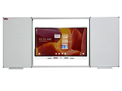 Раздвижная рельсовая система досок  100х340, 6 рабочих поверхности (в т.ч. 4 подвижные), без центральной доски, центральная часть H=100 L=170 Диагональ=197,2см = 77,6'' дюйм