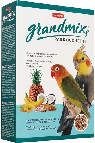 Падован 01852 Grandmix Parrocchetti Корм д/средних попугаев 850г