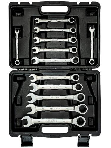 Ключи комбинированные со встроенной трещоткой 8-22мм, KINGQUEEN, 12PC202-P
