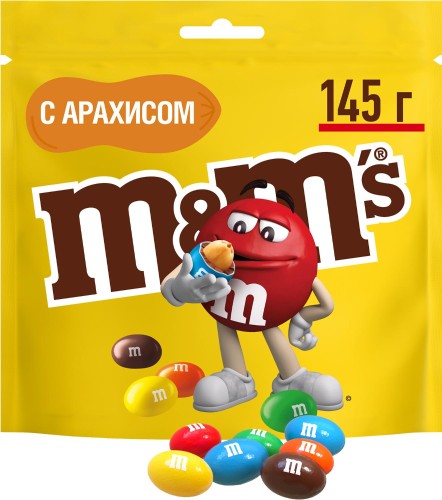 Драже M&M`s  с арахисом, 145г