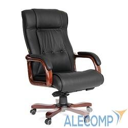 Офисное кресло Chairman 653 черная кожа