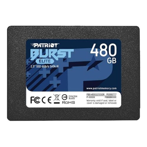 SSD накопитель Patriot BURST ELITE SATA 2.5 480GB (PBE480GS25SSDR)