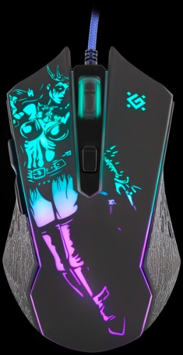 Defender Проводная игровая мышь Sin'Sister GM-933 6 кнопок,7200dpi Defender 52933