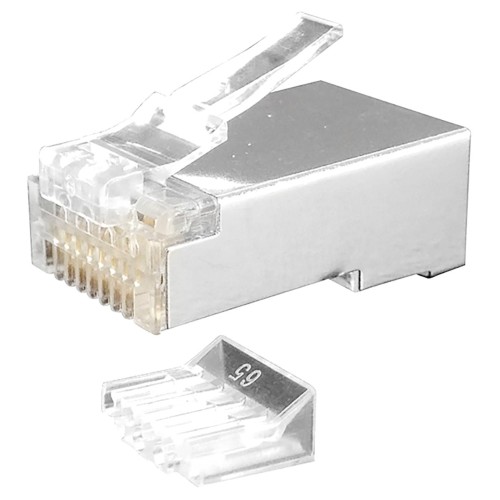 Разъем Hyperline RJ-45 (8P8C), PLUG-8P8C-UV-C6-SH-100, кат.6, 100шт/уп