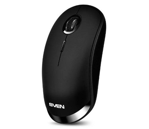 SVEN Беспроводная мышь RX-570SW чрн. (2.4GHz, BT, бесш. кл., АКБ,  3+1кл., ST, 800-1600DPI, блист.)