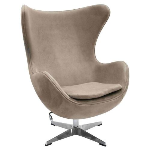 Кресло EGG CHAIR (латте, искусственная замша)