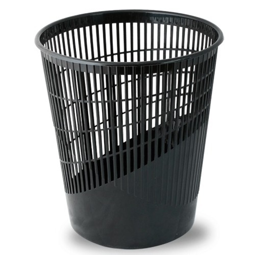 Корзина для бумаг 11 л, сетчатая, черная, BRAUBERG