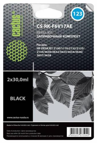Заправочный набор Cactus черный 60мл для HP CS-RK-F6V17AE
