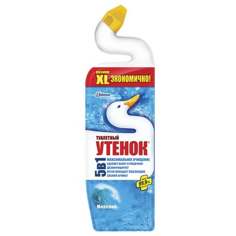 Средства для чистки туалетных комнат для уборки туалета 900 мл ТУАЛЕТНЫЙ УТЕНОК &quot;Морской&quot;, 696893