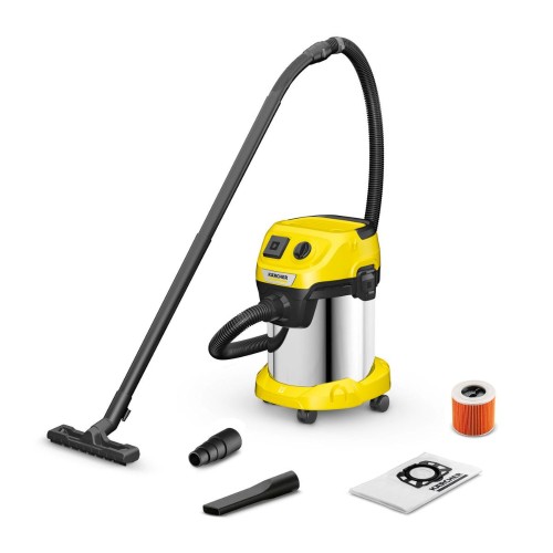 Пылесос строительный Karcher WD 3 P S V-17/4/20 1000Вт, желтый