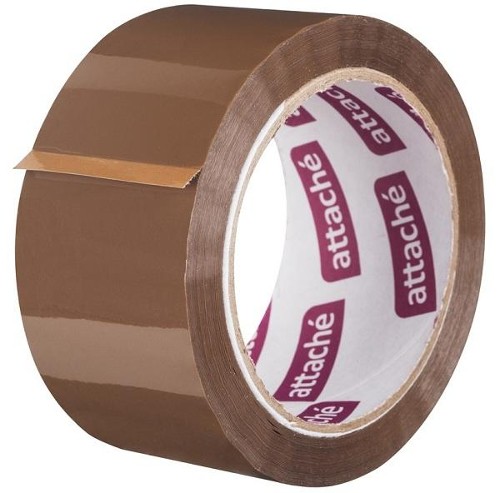 Клейкая лента упаковочная Attache 48339 50 мм x 66 м 50 мкм коричневая (морозостойкая)