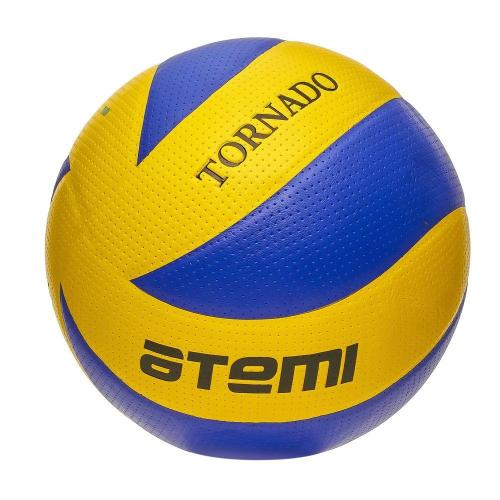 Мяч волейбольный Atemi TORNADO, синтетическая кожа PVC,желт-син,00000098124