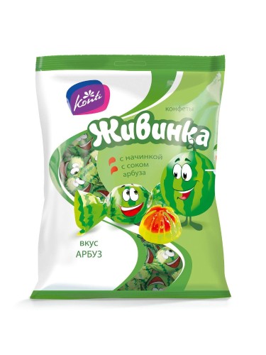 Конфеты желейные Конти Живинка вкус арбуза, 250г