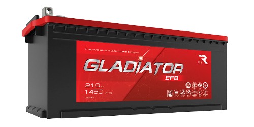 Аккумулятор GLADIATOR EFB 6СТ-210L(4) болт