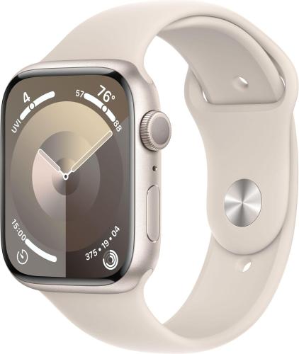 Смарт-часы Apple Watch Series 9 A2980 45мм корп.сияющ.зв.(MR963ZP/A)