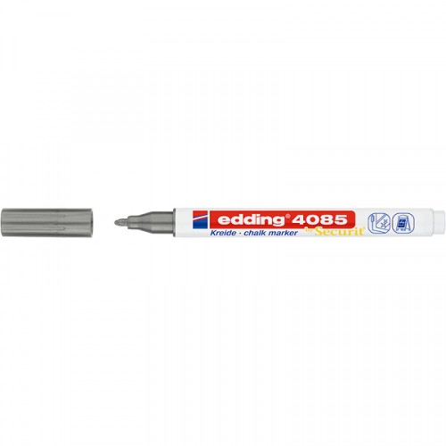 Меловой маркер Edding 4085, круглый наконечник, 1-2 мм Серебристый