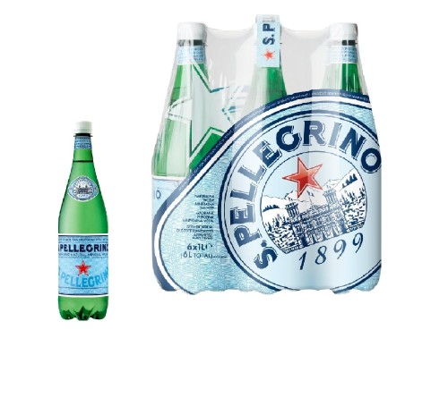 Вода минеральная S.Pellegrino ПЭТ 1л 6шт/уп