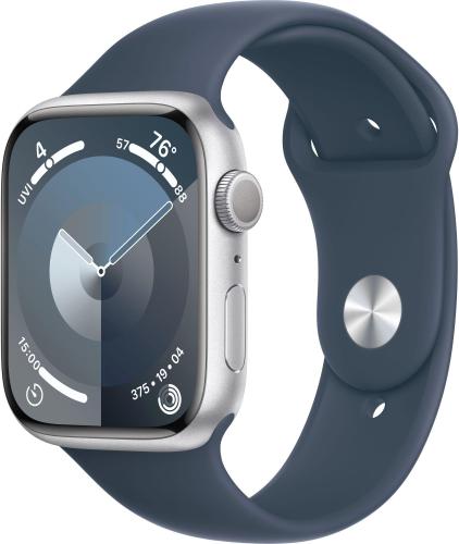 Смарт-часы Apple Watch Series 9 A2980 45мм OLED корп.сереб.(MR9D3ZP/A)