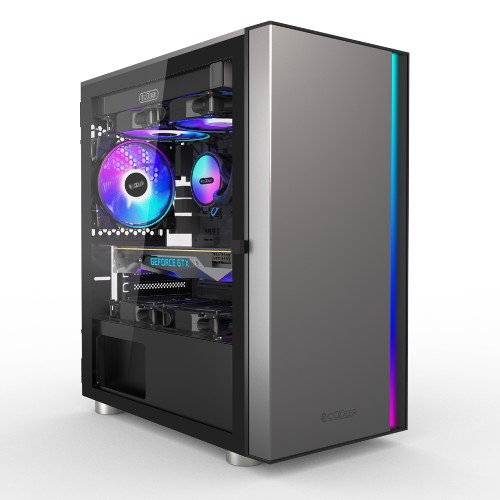 Корпус без блока питания PcCooler LM300 ARGB BK