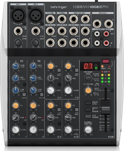 Микшерный пульт Behringer Xenyx 1002SFX, 10 канал., USB, процессор эффектов