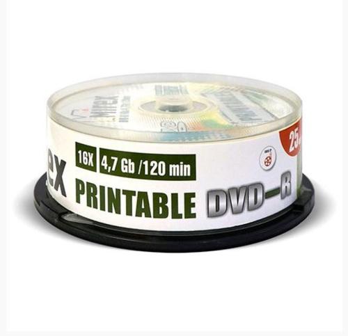 Носители информации DVD-R Printable, 16x, Mirex, Cake/25, UL130028A1M