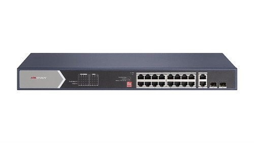 Неуправляемый PoE коммутатор DS-3E0520HP-E - 12 портов RJ45 1000M PoE + 4 порта RJ45 1000M HiPoE + 2 порта RJ45 1000M + 2 1000М SFP