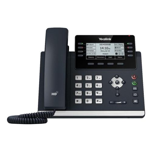 Телефон Yealink (SIP-T43U)12 аккаунтов, 2 порта USB, BLF, PoE, GigE, без БП