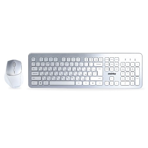 Комплект клавиатура+мышь Smartbuy 233616AG (SBC-233616AG-SW), серебристо-белый