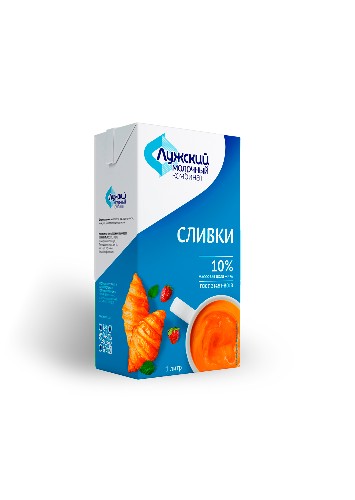 Ультрапастеризованные сливки Лужский молочный комбинат 10%