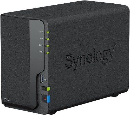 Сетевое хранилище Synology DS223 2x2.5/3.5 SATA/Realtek RTD1619B/2GB DDR4