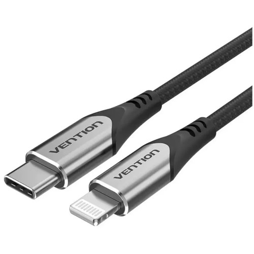 Кабель Vention USB 2.0 CM/Lightning 8M для iPad/iPhone - 1м. Серебристый Vention TACHF