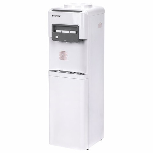 Кулер для воды SONNEN FSC-03AC, напольный, НАГРЕВ/ОХЛАЖДЕНИЕ КОМПРЕССОР, шкаф, 3 крана, белый, 455419 Кулер для воды SONNEN FSC-03AC, напольный, НАГРЕВ/ОХЛАЖДЕНИЕ КОМПРЕССОР, шкаф, 3 крана, белый, 455419