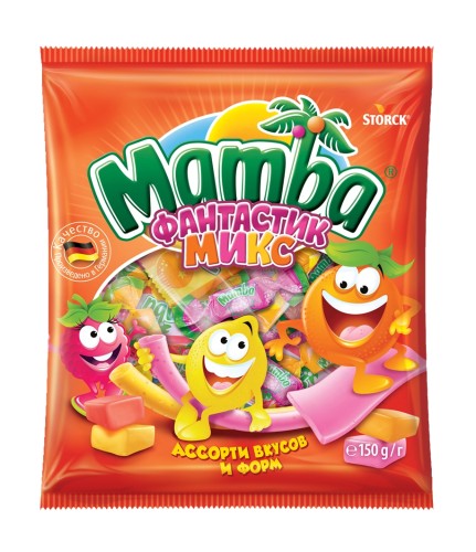 Конфеты жевательные Mamba Фантастик микс, 150г