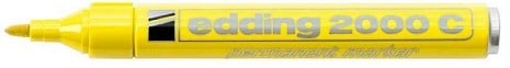 Перманентный маркер Edding E-2000 C/5, жёлтый, (толщина линии 1.5-3 мм), E-2000C#5 Перманентный маркер Edding E-2000 C/5, жёлтый, (толщина линии 1.5-3 мм), E-2000C#5