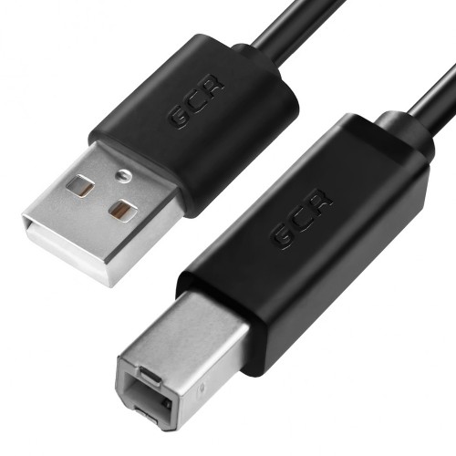 GCR Кабель 1.8m USB 2.0, AM/BM, черный, 28/28 AWG, экран, армированный, морозостойкий, GCR-UPC5M-BB2S-1.8m Greenconnect USB 2.0 AM - USB 2.0 BM 1.8 м