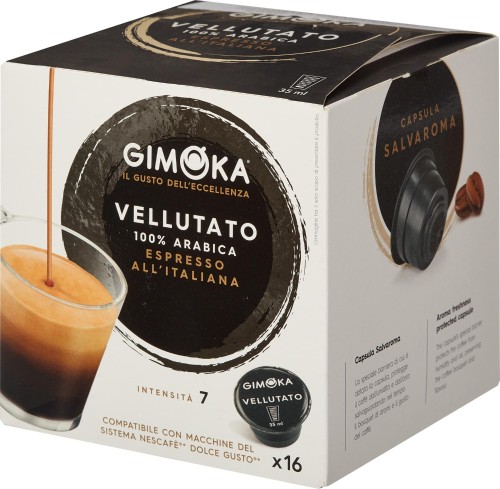 Кофе в капсулах Gimoka Dolce Gusto Espresso Velluato (DG), 16кап/уп