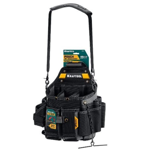 Поясная сумка KPB-23 плечевой ремень, 23 кармана и петли, 290х310мм, KRAFTOOL 38766